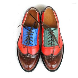 Chaussures décontractées Style AB, Oxfords de couleurs mélangées 21-27CM à lacets simples personnalisés pour femmes