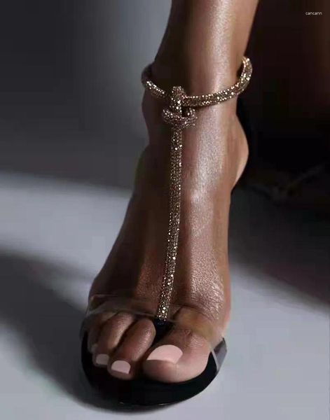 Chaussures décontractées africaines à talons dorés, escarpins Sexy à enfiler, sandales romaines à lacets, bretelles d'été, dernier cristal Beige Crossdre, 2024
