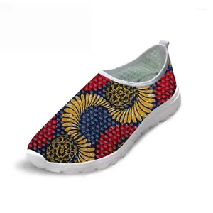 Chaussures décontractées Locs de motif tribal africain pour femme Slip sur des baskets Mesh dames Summer Sport Jogging Femmes Femmes
