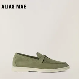 Chaussures décontractées ALIAS MAE LP Serrure en métal pour femmes en plein air à fond plat en daim cuir printemps et automne sport Lefu