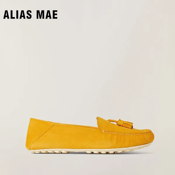 Chaussures décontractées Alias Mae Solide Luxury Square Head enveloppe en cuir en cuir polyvalent