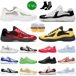 Casual schoenen America Cup Xl Lakleer Sneakers Platte sneakers voor heren Leer Nylon Zwart Mesh Veters Outdoor Runner trainer Sportschoen Joggen Maat EU36-46