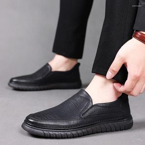 Zapatos Casuales Estilo Americano Hombre Cómodo Moda Mocasines De Lujo Hombres Cuero Verano Transpirable Ahuecado