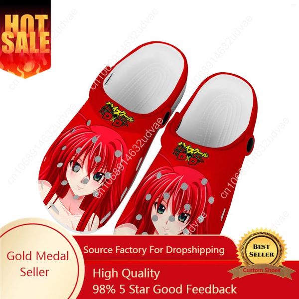 Chaussures décontractées Anime High School Manga Dxd Rias Gremory Home Clogs Custom Water Mens Womens Teenager Shoe Garden Clog Belf Hole Swippers