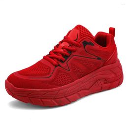 Zapatos informales anti-slip 40-41 corriendo zapatillas de zapatillas vulcanizadas mujeres rojo para bling sport fitness elementos especiales 2024