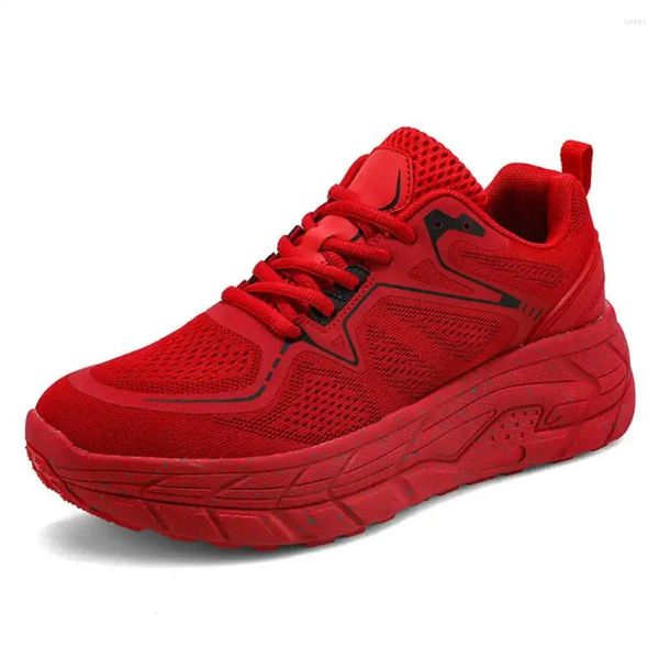 Chaussures occasionnelles anti-glissement 40-41 Running Vulcanize Sneakers Femmes Red pour Bling Sport Fitness Articles Special 2024