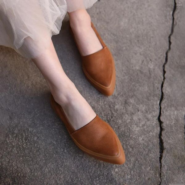 Chaussures décontractées artmu mocassins originaux pour femmes semelles souples semelles en cuir authentiques à la main de luxe de luxe