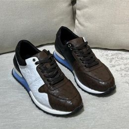 Chaussures décontractées authentiques vraies vraies autruche peau douce et couleurs mixtes baskets masculines authentiques hommes en cuir exotique hommes à lacets à lacets