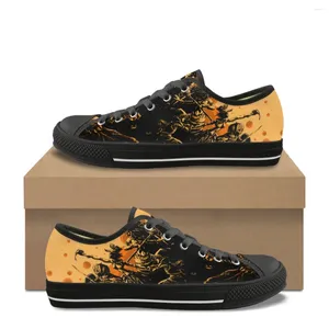 Chaussures décontractées Automne Classic Low Top Top Top Halloween Pumpkin Modèle Sports extérieurs pour les filles