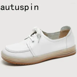 Chaussures décontractées audies dames mocassins appartements en cuir véritable en cuir confortable femme à quatre saison de mode femelles de mode femelles