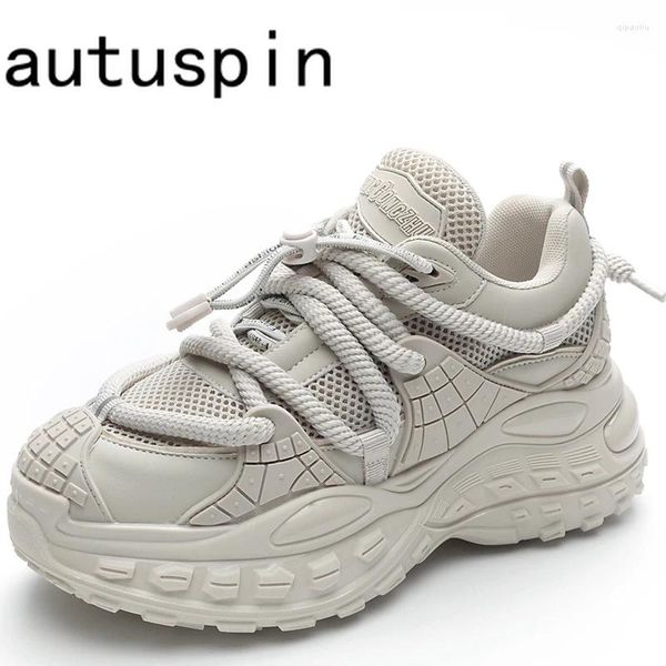 Zapatos informales Autuspin Llegada de invierno Mujeres Sports Moda transpirable Mesh Comfia Oficina Damas de trabajo Tamaño 40