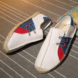 Chaussures décontractées Sac Espadrilles pour hommes respirant toile chinoise couture de mode chinoise