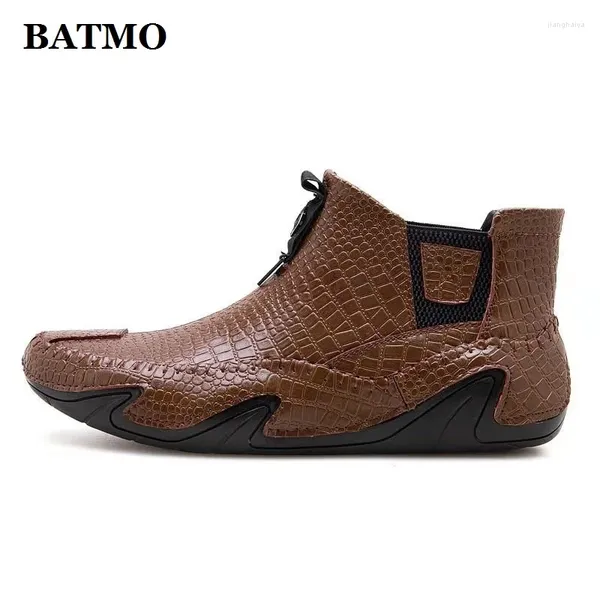 Zapatos casuales BATMO 2024 Llegada Invierno Grueso Cálido Causal Hombres Hombre Cuero Real 1908