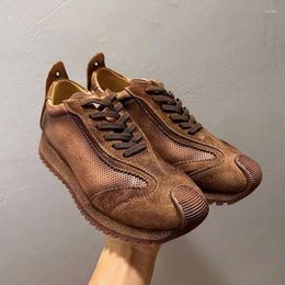 Casual schoenen Beef Suede Hollow Retro Gump Ademend Japanse Sports Soft Sole A1