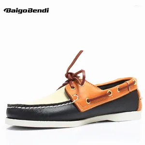 Casual schoenen Big Size 37-45 Echt lederen lederen gemengde kleuren vazen