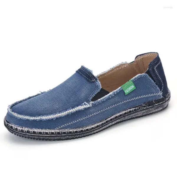 Chaussures décontractées grande taille 48 pour hommes, Espadrilles en toile, mocassins respirants, confortables, ultralégères, bateau paresseux, été 2024