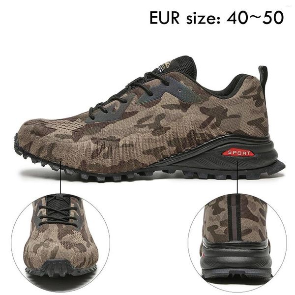 Zapatos casuales zapatillas de deporte de gran tamaño 40-50 hombres Trail Running masculino transpirable tejido atlético tenis correr caminar al aire libre