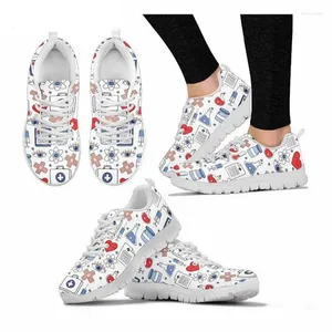 Casual schoenen Biologie Liefhebbers Patroon Flats vrouw zomer verpleegkundige sneakers lente / herfst schoenen dames 2024 fashion