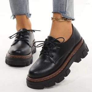 Chaussures décontractées Plateforme noire Lacet Up Up Lolita Shoe Japanese Style Mesdames Mary Jane Vintage College étudiant Femmes Low Talon Flats