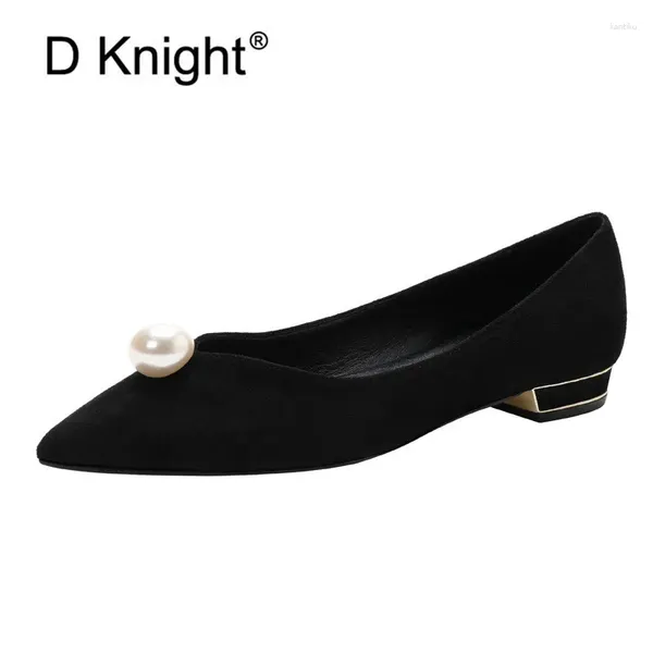 Zapatos informales Negro Toe de la boca del dedo superficial PLATOS MUJERES SOLITOS Pearl Pearl Flat Trabajo Tamaño del bote 34-40