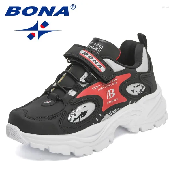 Chaussures décontractées BONA 2024 Designers Enfants Mode Confortable Enfants Baskets Antidérapant Résistant À L'usure Course À Pied Enfant