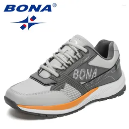 Chaussures décontractées BONA 2024 Designers Mode Marche Pour Hommes Baskets Légères Homme Sport De Plein Air Waliking Mansculino