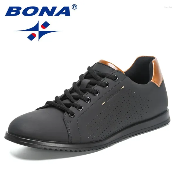Zapatos casuales BONA 2024 Diseñadores Moda Nubuck Hombres Caminando al aire libre Hombre Zapatillas ligeras Calzado de ocio Cómodo