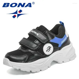 Chaussures décontractées Bona 2024 Designers de haute qualité filles garçons de garçons courir les grandes baskets pour enfants chaussures de tennis