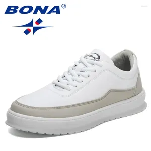 Chaussures décontractées BONA 2024 Designers homme mocassins plats confortables baskets hommes à lacets plate-forme loisirs Mansculino à la mode