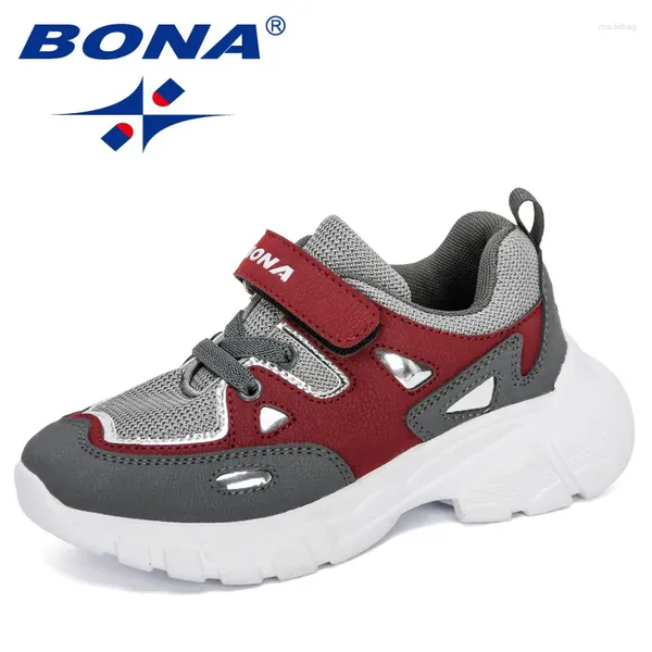 Zapatos casuales BONA 2024 Diseñadores Zapatillas de deporte Niñas Deporte Niño Ocio Entrenadores Transpirables Niños Correr Calzado