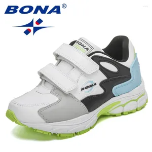 Chaussures décontractées Bona 2024 Designers Sports de haute qualité Sneakers extérieurs Enfants Trainers de loisirs