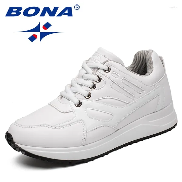 Chaussures décontractées Bona Arrivée Style typique Femmes Running Outdoor Jogging Sneakers Lace Up Lady Athetic Light Fast