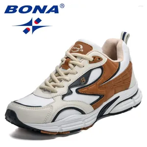 Chaussures décontractées Bona Designers Athletic Shoe Men Sneakers de haute qualité Light Breathable Sport Man Footwear Running