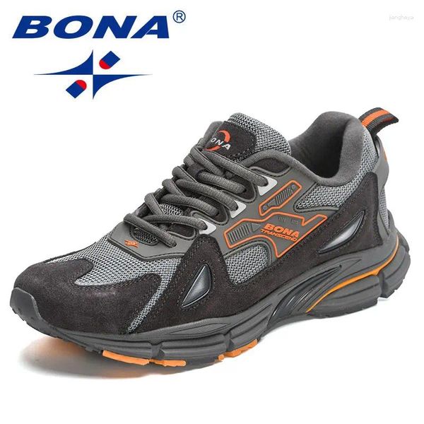 Zapatos informales Bona Excelente Men corriendo con encaje atlético al aire libre caminando cómodas zapatillas ventiladas gratis