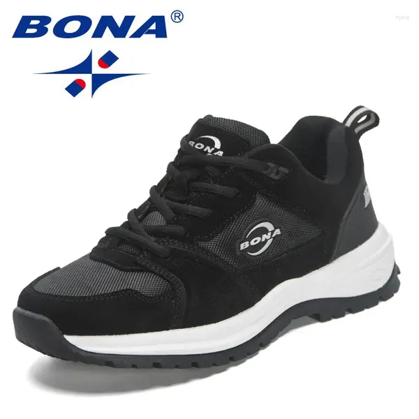 Chaussures décontractées Bona Outdoor Walking Men de baskets confortables ventile gratuite Excellent style Running Lace Up Athletic Shoe