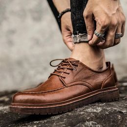 Chaussures décontractées De marque en cuir pour hommes, mocassins De styliste à lacets, Zapatillas De Hombre Sapato Masculino, 2024
