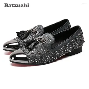 Casual schoenen merk mannen Loafers Sliver teen Crystal Rhinestone lederen jurk bruiloft heren flats grote size US46