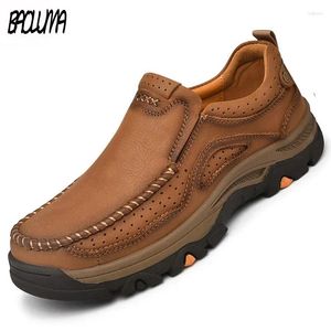 Casual schoenen merk herenloafers echte lederen mannen mode sneakers ontwerper buiten wandelen