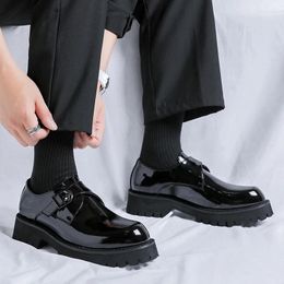 Casual schoenen Brand Spring/Summer Black Men Comfy Luxury veter -zakelijke stijl jurk