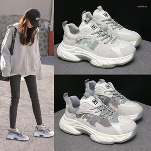 Zapatos informales de marca para mujer, zapatillas de deporte con plataforma Ultra Fire de estilo coreano que combinan con todo, para pies de raqueta de calle