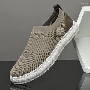 Casual schoenen Ademend man Mesh Ultra-Light Men Fashionmerk Mens Slip On Driving Flats Leisure Walk Moccasins Loafers