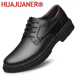 Casual schoenen Britse stijl luxe formele prom avond lange elegantes sociale zachte heren echte lederen oxford voor man