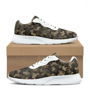 Casual schoenen camouflage patroon ademende zachte vrouwen comfortabsorberende dames sneaker voor outdoor mannen mesh joggen