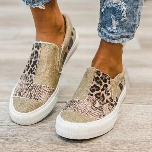 Zapatos informales Canvas Women Slip On Loopard