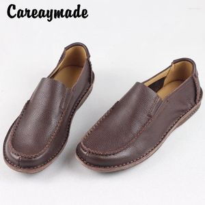 Chaussures décontractées Careaymade-génuine en cuir masculin à la main à la main