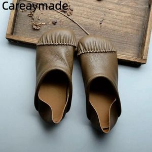 Chaussures décontractées Careaymade-génuine Cuir pur à la main surdimensionné surdimension