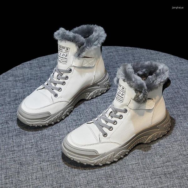 Chaussures décontractées Plate-forme d'hiver caritale pour femmes designer baskets de luxe en peluche sports de neige de neige bottines de tennis femelle