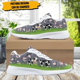 Casual schoenen cartoon schattig koepatroon dames zachte jogging mode sneaker duurzame sportschool tiener pint op aanvraag tubculine