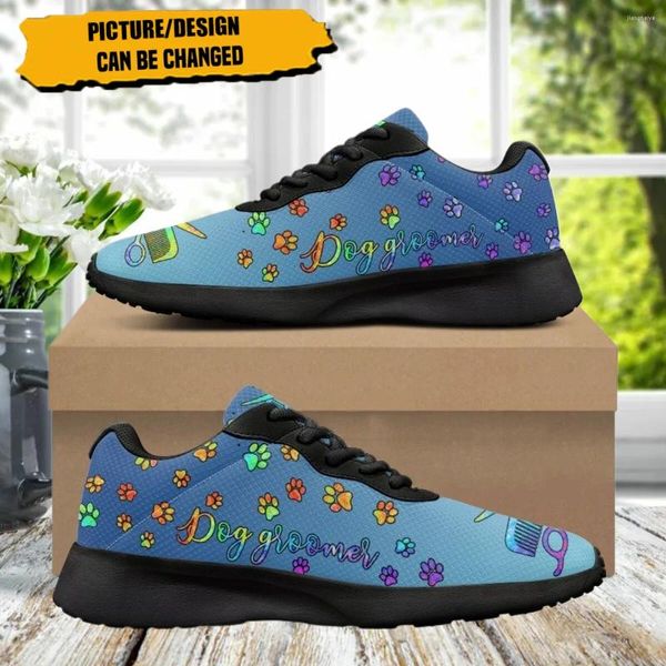 Chaussures décontractées dessin animé Pet Enthéticien Matchée respirante des femmes douces confort à chaussures Absorbant des dames non glissantes Sneaker pour extérieur