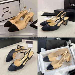 Casual schoenen kanaal dames slingbacks sandaalkettingen Ballet Flats Schoenen espadrilles ballerina's sandalen dames feest trouwjurk schoenen dikke hoge hakken pantoffel